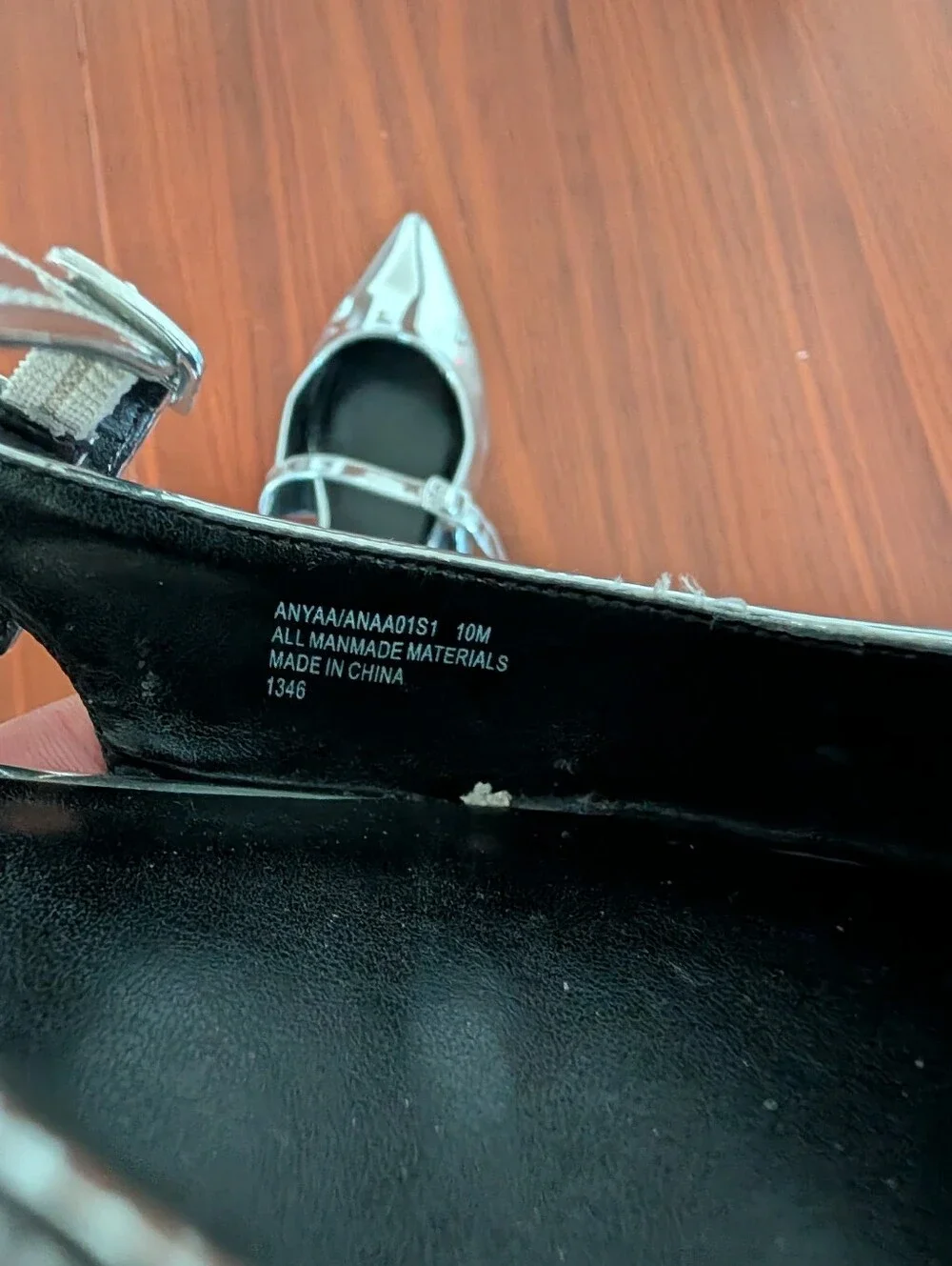Steve Madden Anyaa Metallic Silver Flats Size 10M Pre Owned